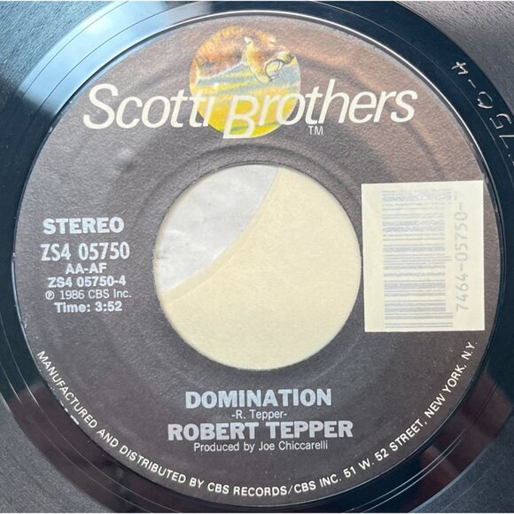 Robert Tepper No Easy Way Out / Domination 45 Rock 1985 Scotti Brothers 05750 - Picture 2 of 6